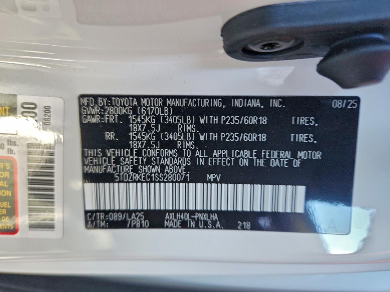 2025 TOYOTA SIENNA photo 13