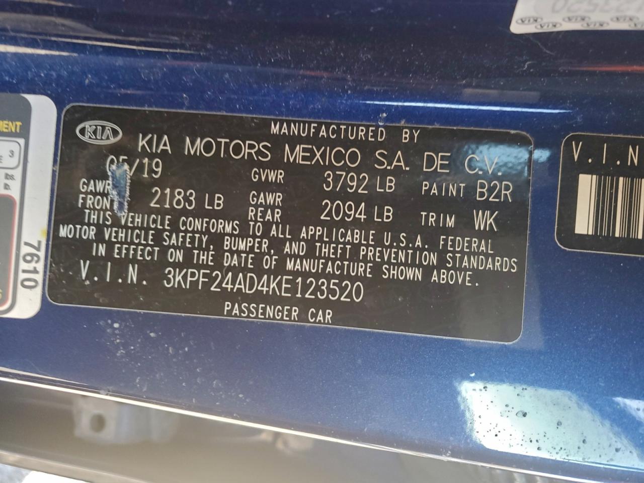 2019 KIA FORTE FE photo 23