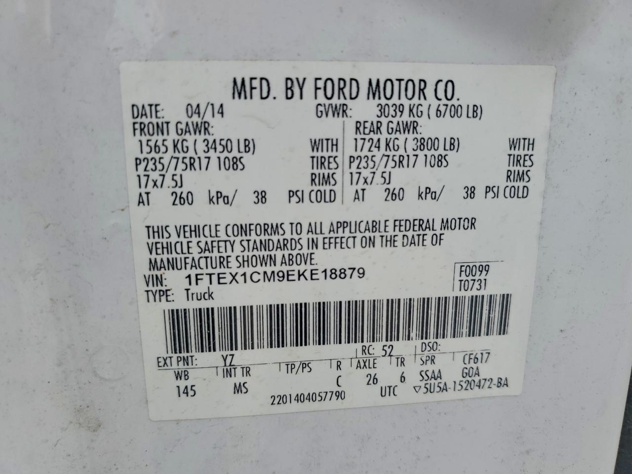 2014 FORD F150 SUPER CAB photo 12