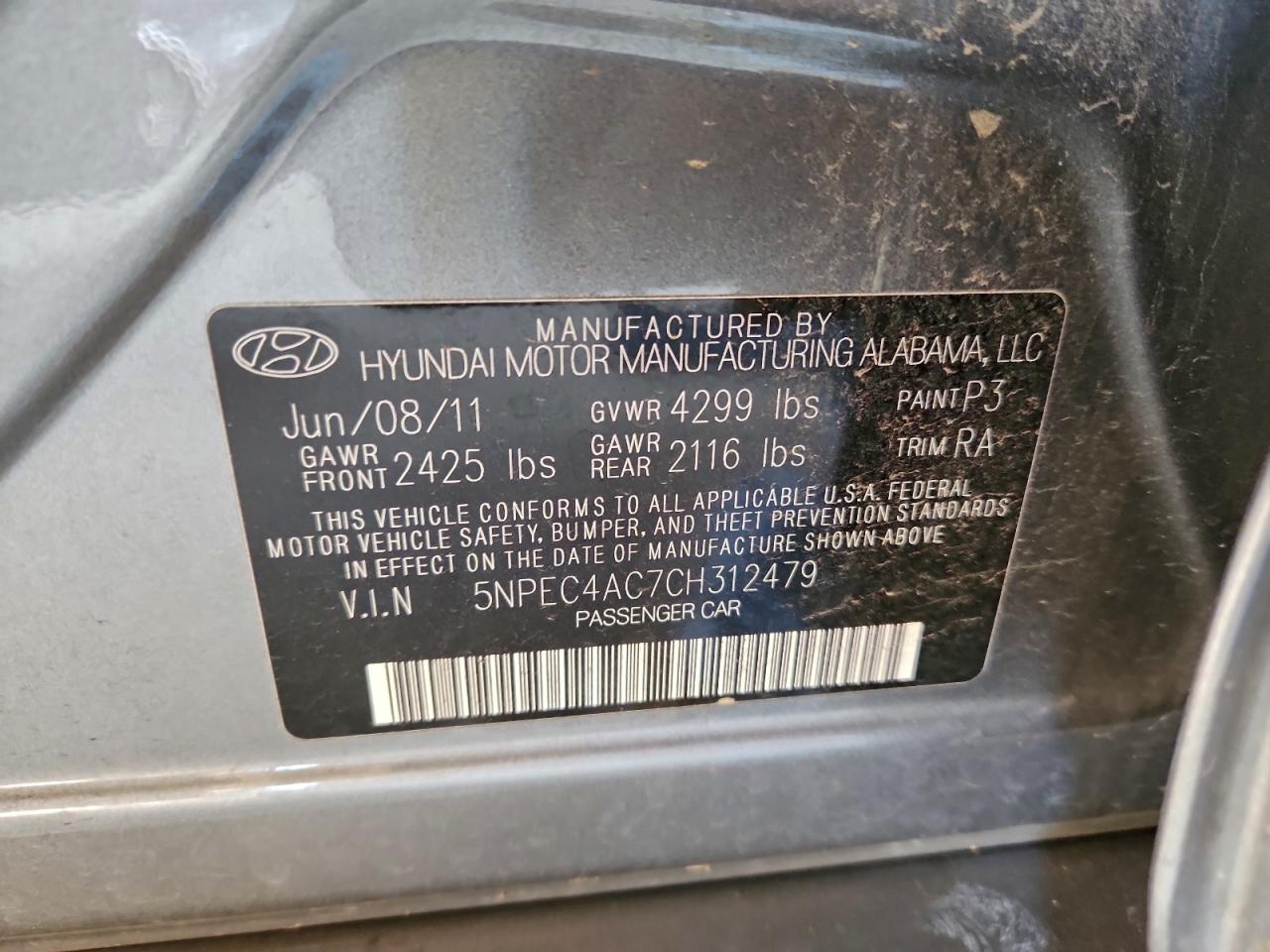 2012 HYUNDAI SONATA photo 12