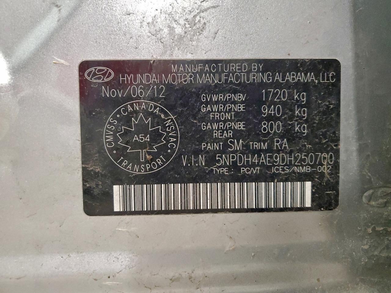 2013 HYUNDAI ELANTRA GLS photo 12