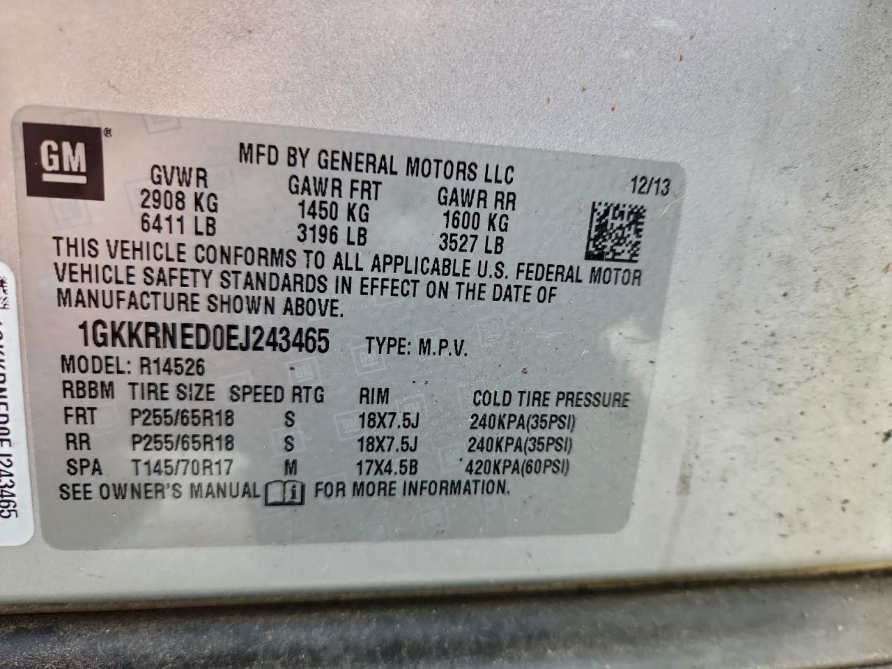 2014 GMC ACADIA SLE photo 13