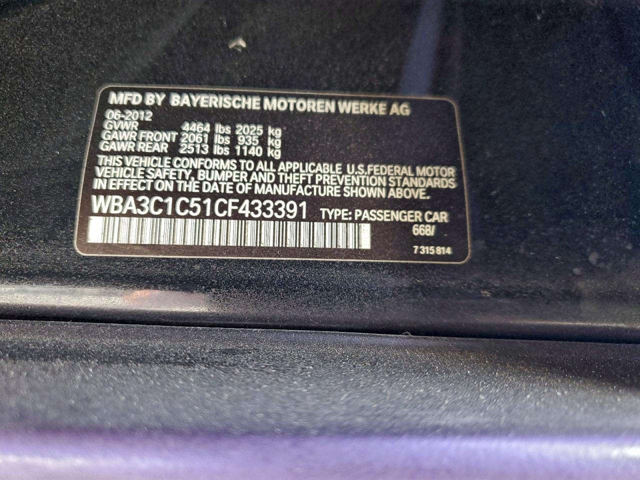 2012 BMW 328 I SULEV photo 12