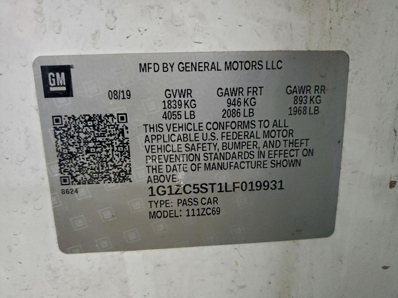 2020 CHEVROLET MALIBU LS photo 12