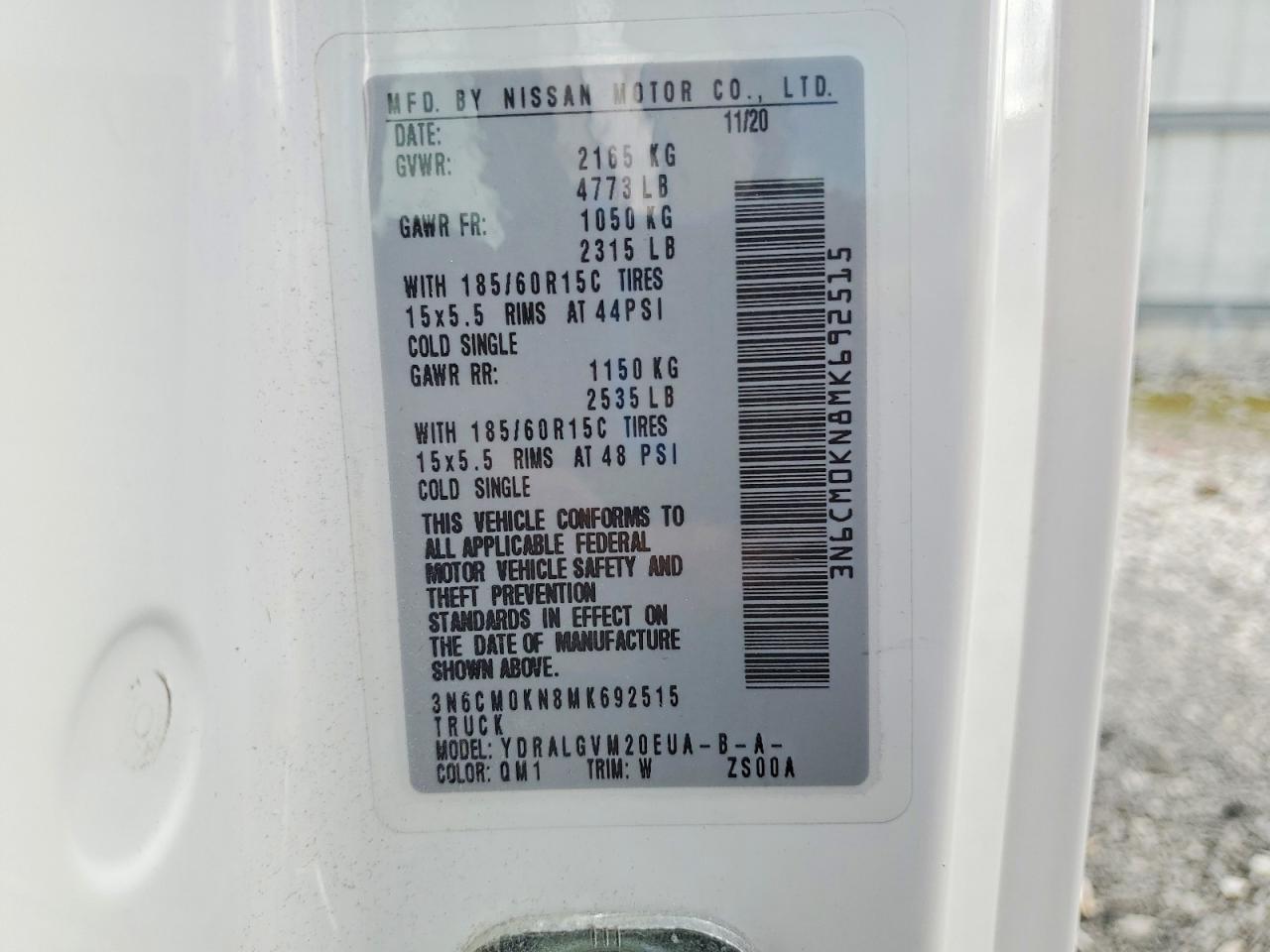 2021 NISSAN NV200 2.5S photo 13