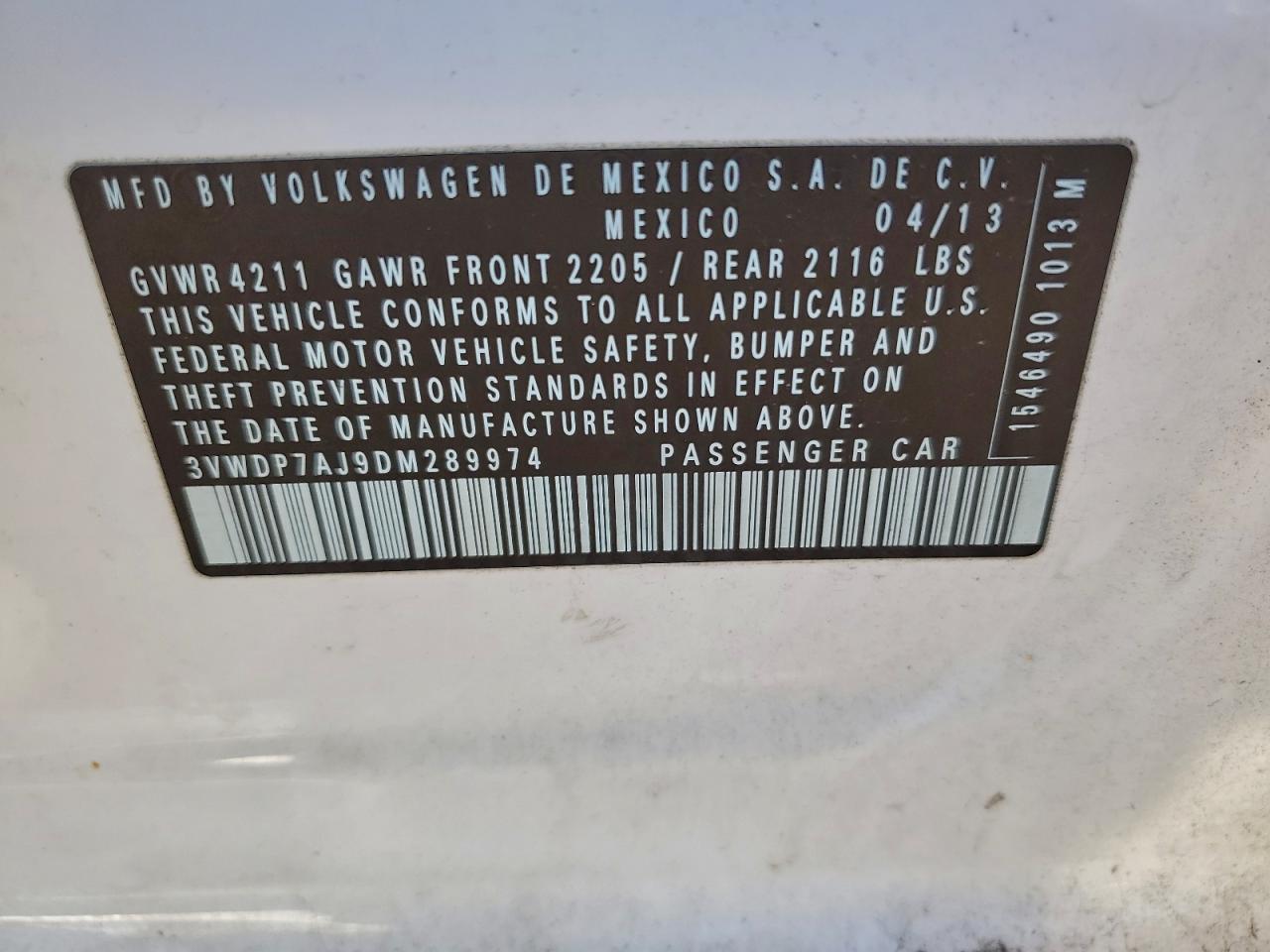 2013 VOLKSWAGEN JETTA SE photo 12