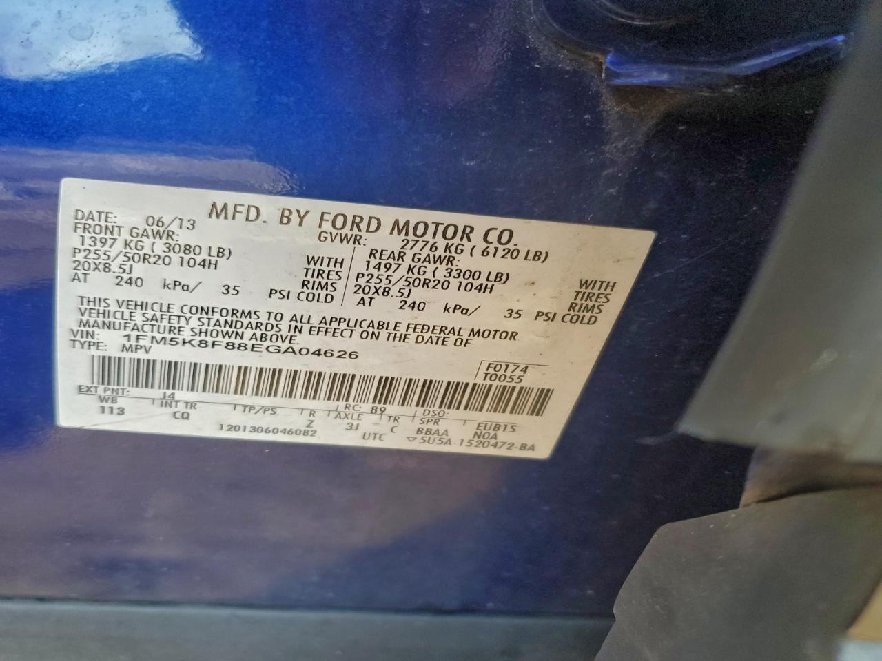 2014 FORD EXPLORER LIMITED photo 13