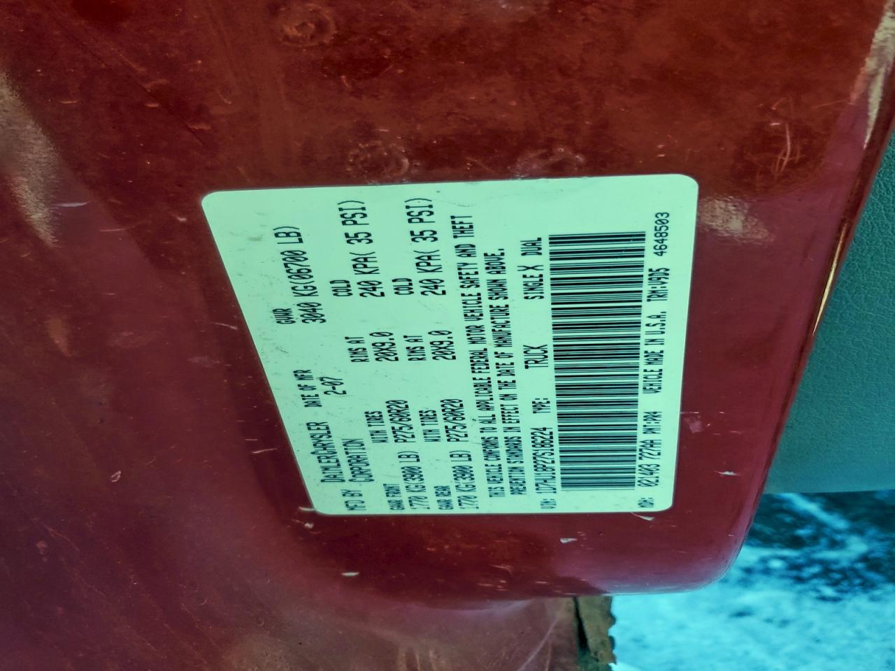 2007 DODGE RAM 1500 ST photo 12