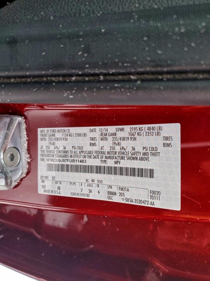 2015 FORD ESCAPE TITANIUM photo 14