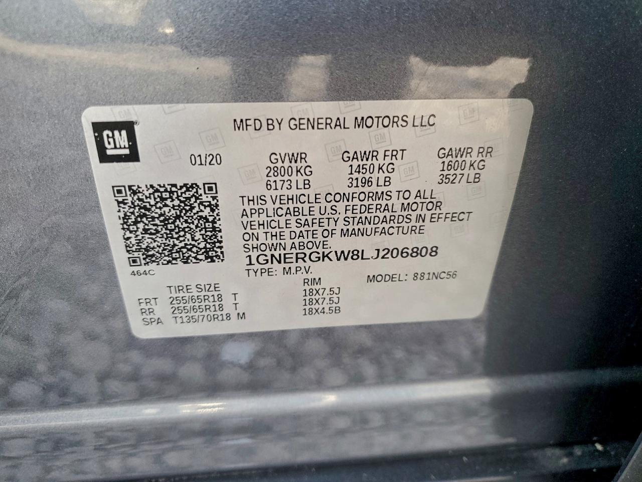 2020 CHEVROLET TRAVERSE LT photo 13