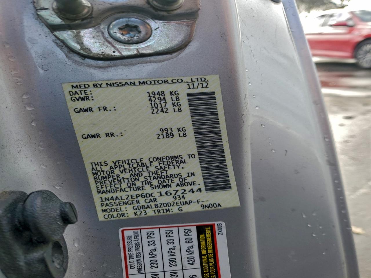 2013 NISSAN ALTIMA S photo 13