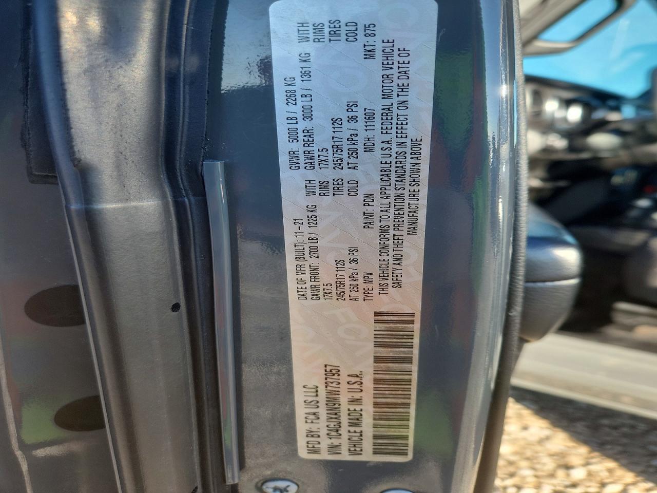2021 JEEP WRANGLER SPORT photo 13