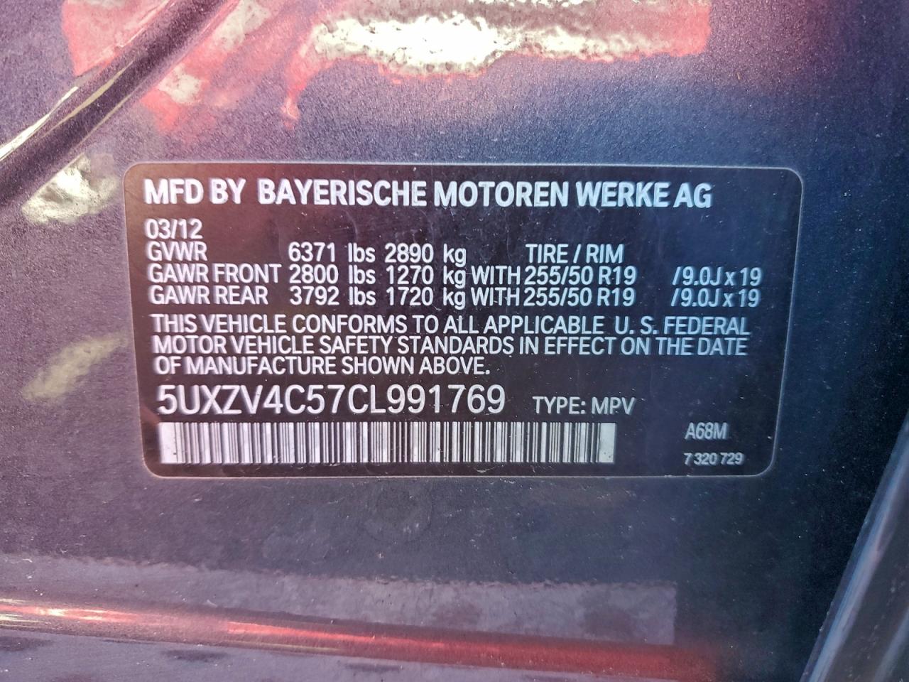 2012 BMW X5 XDRIVE35I photo 12