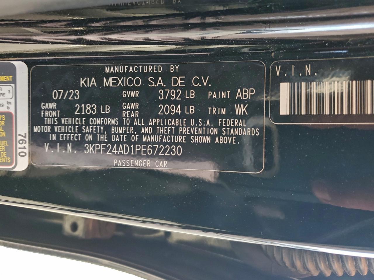 2023 KIA FORTE LX photo 12