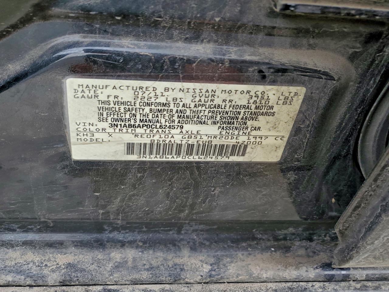 2012 NISSAN SENTRA 2.0 photo 13