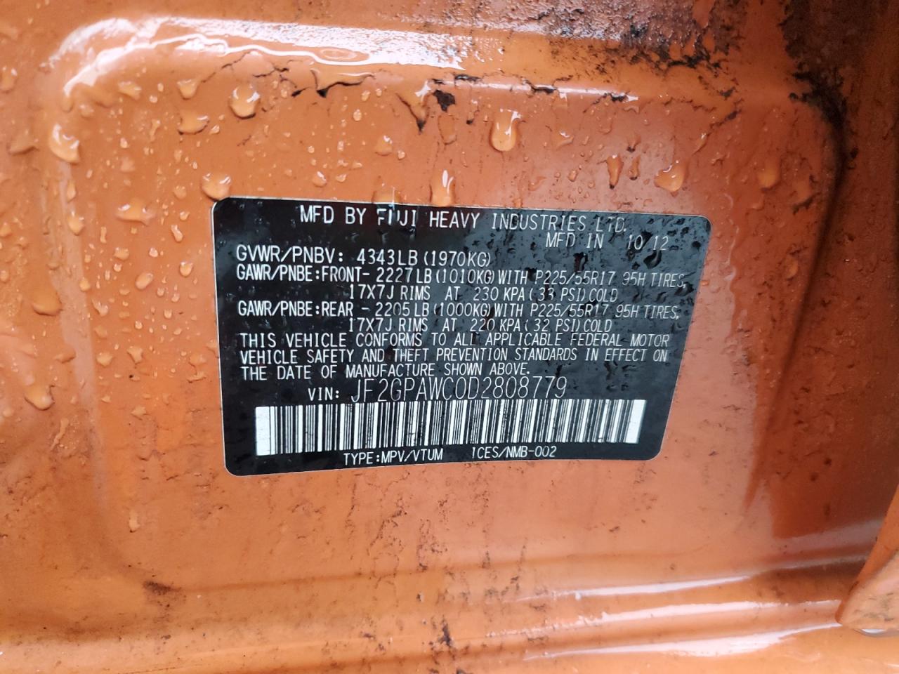 2013 SUBARU XV CROSSTREK 2.0 PREMIUM photo 23