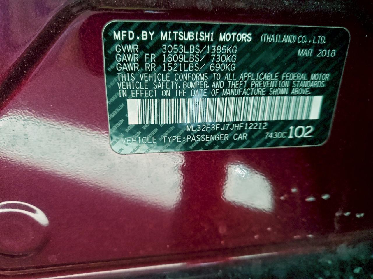 2018 MITSUBISHI MIRAGE G4 ES photo 12