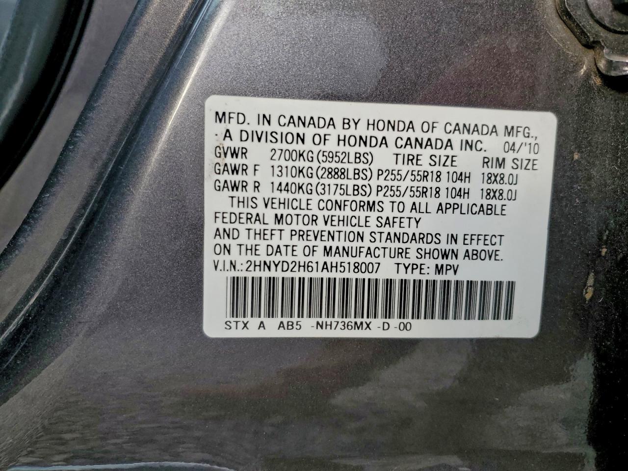 2010 ACURA MDX TECHNOLOGY photo 13