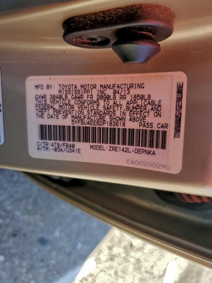 2013 TOYOTA COROLLA BASE photo 12