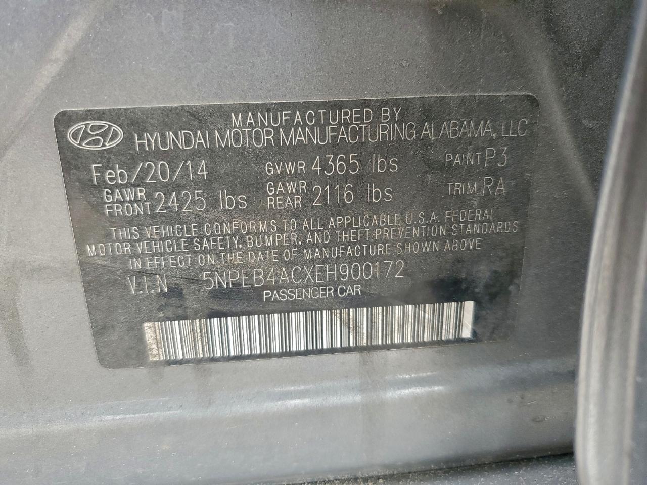 2014 HYUNDAI SONATA GLS photo 13