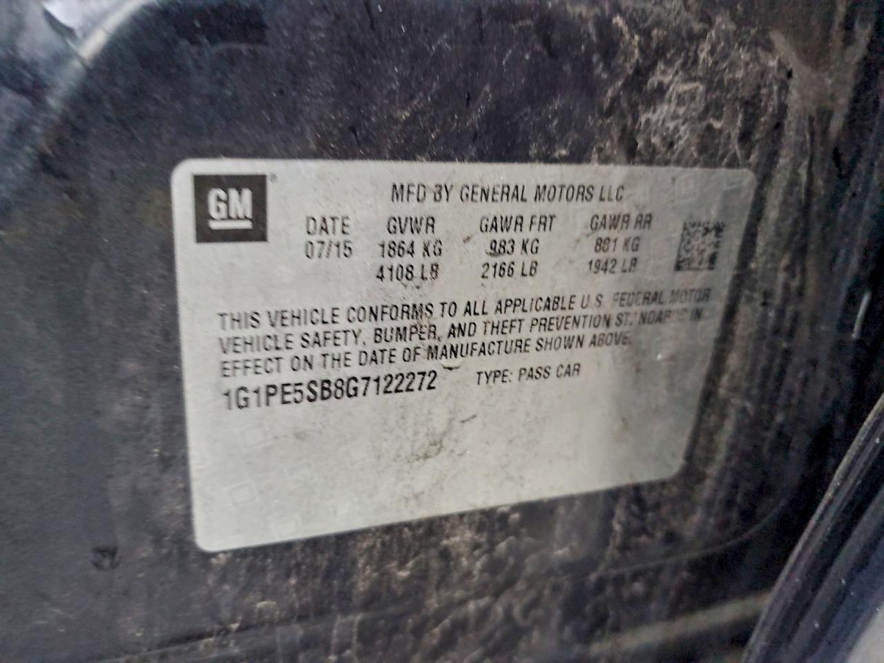2016 CHEVROLET CRUZE LIMITED LT photo 12
