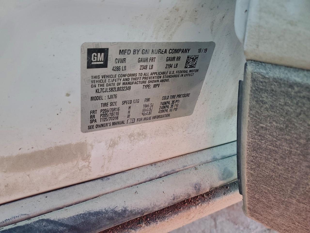 2020 CHEVROLET TRAX 1LT photo 13