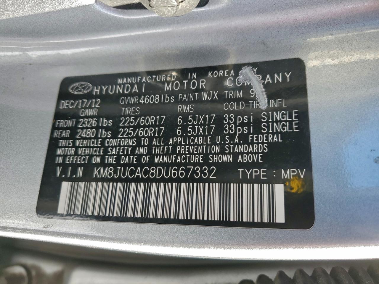 2013 HYUNDAI TUCSON GLS photo 13