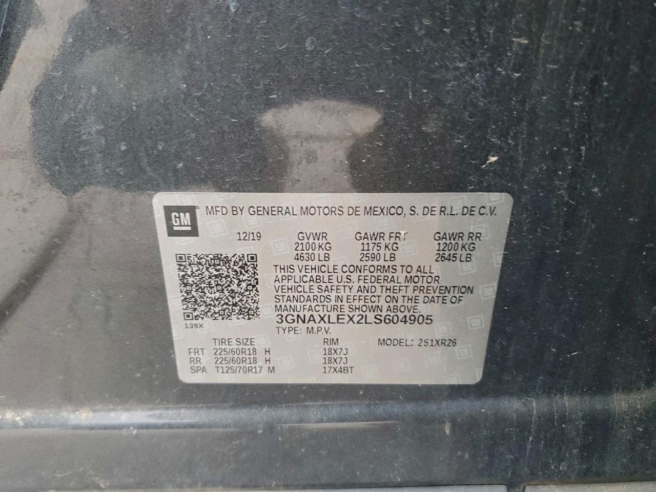 2020 CHEVROLET EQUINOX LT photo 12