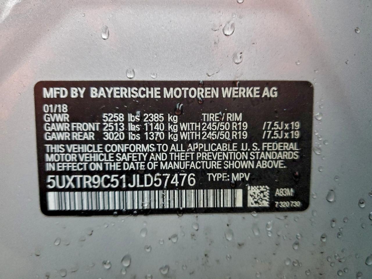 2018 BMW X3 XDRIVE30I photo 13