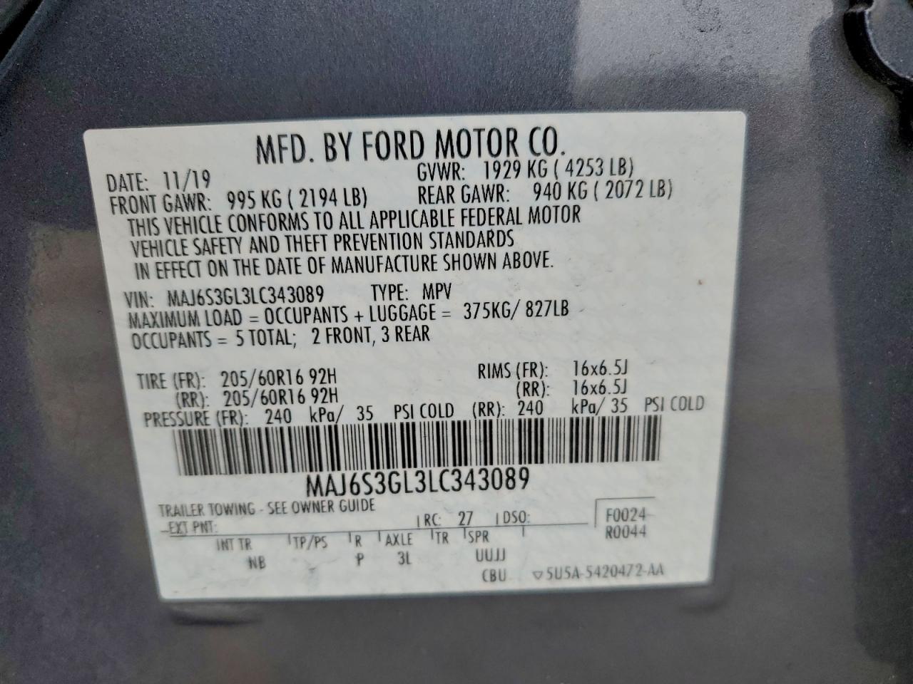 2020 FORD ECOSPORT SE photo 25