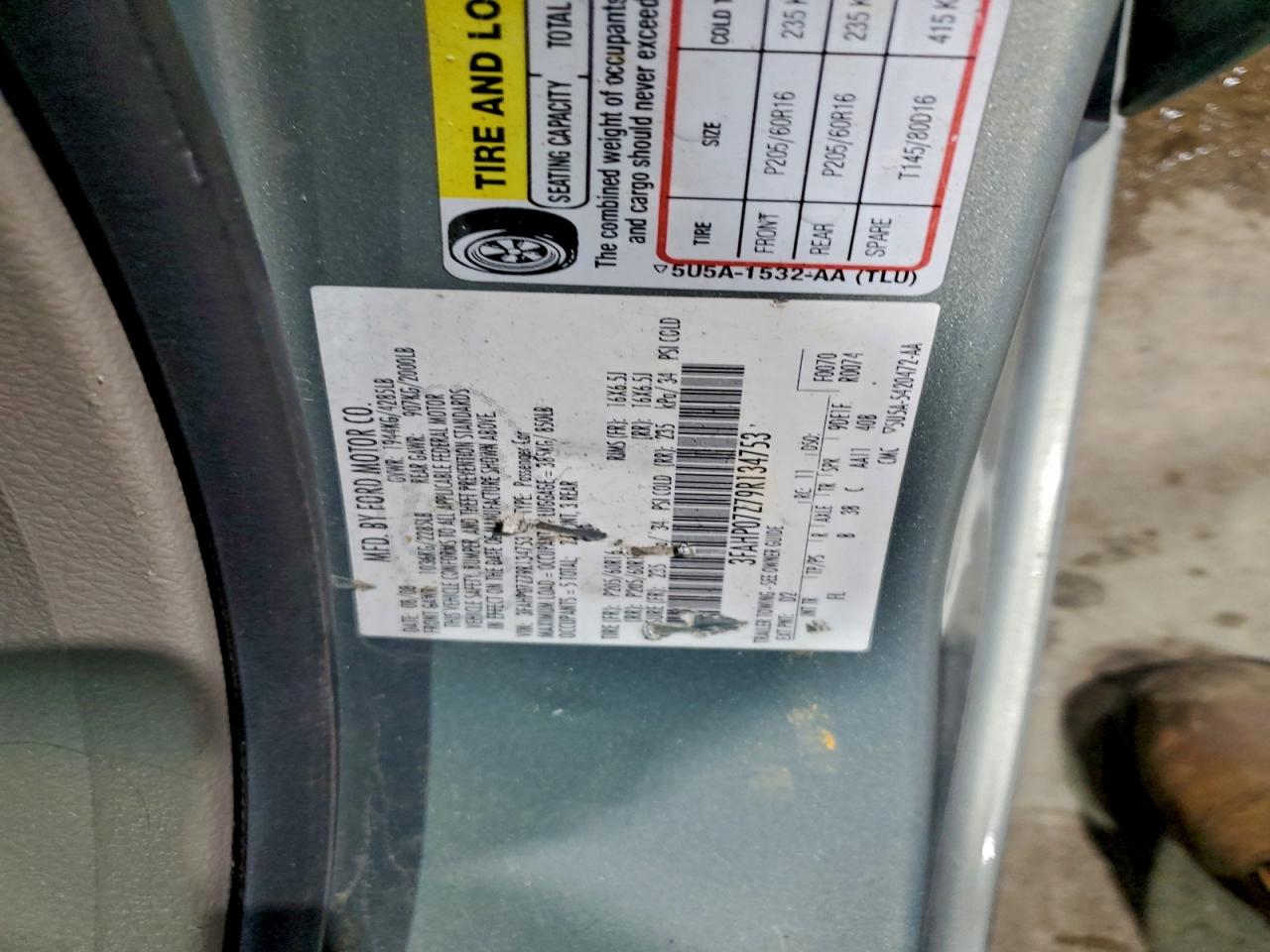 2009 FORD FUSION SE photo 12
