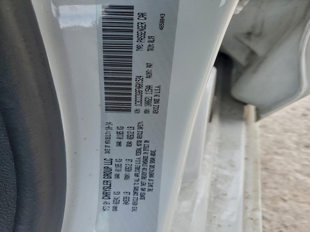 2015 CHRYSLER 200 S photo 12