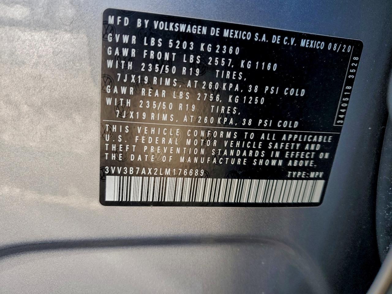 2020 VOLKSWAGEN TIGUAN SE photo 12