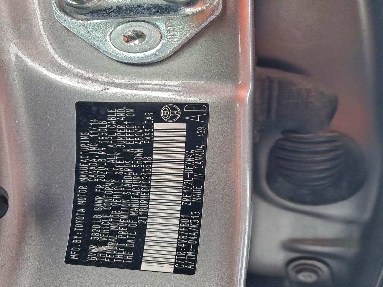 2015 TOYOTA COROLLA L photo 12