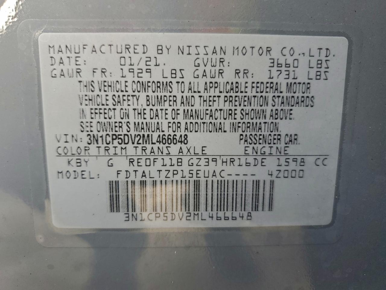 2021 NISSAN KICKS SR photo 13