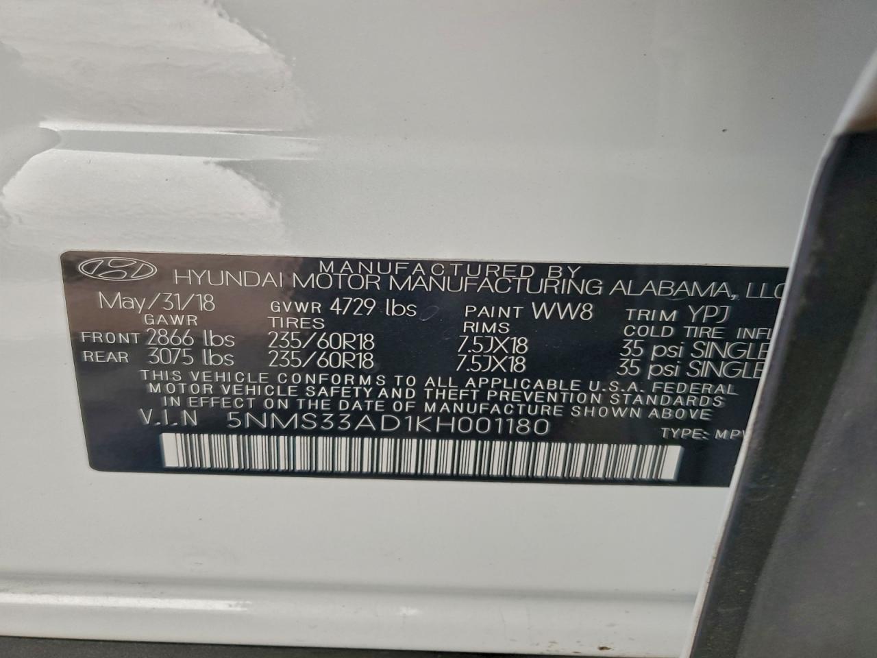2019 HYUNDAI SANTA FE SEL photo 13
