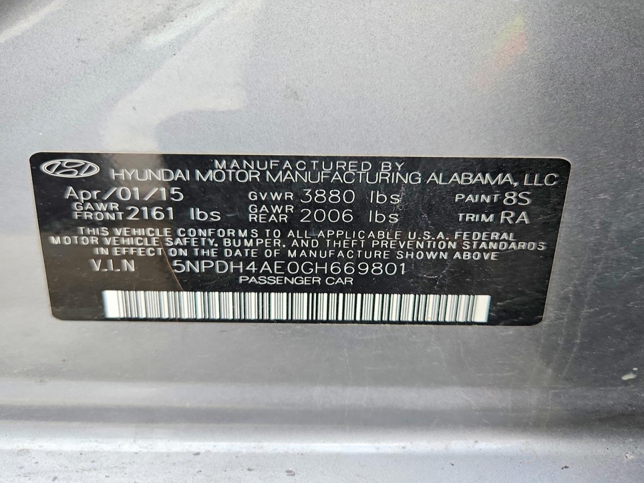 2016 HYUNDAI ELANTRA SE photo 23