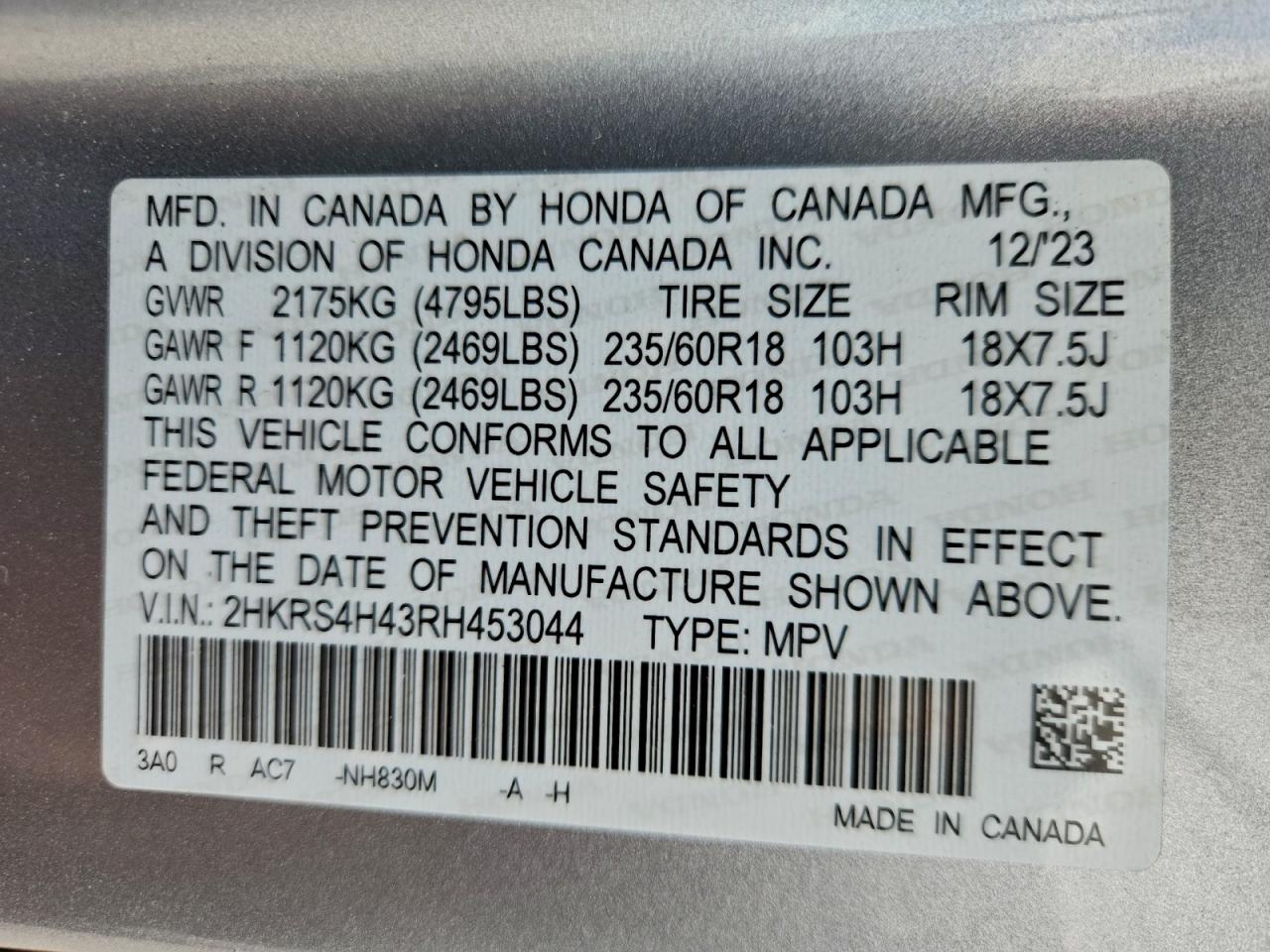 2024 HONDA CR-V EX photo 14