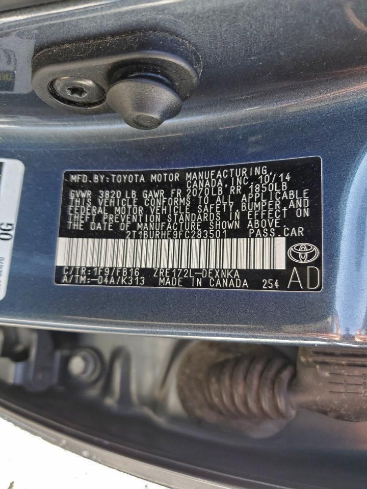 2015 TOYOTA COROLLA L photo 12