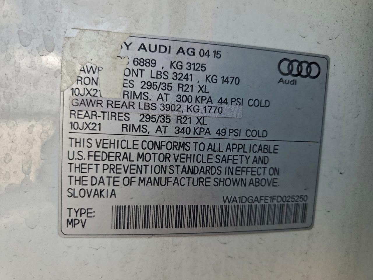 2015 AUDI Q7 PRESTIGE photo 37