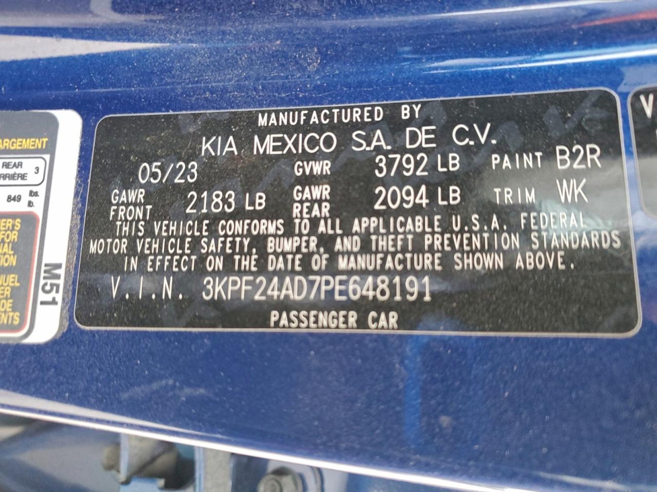 2023 KIA FORTE LX photo 12