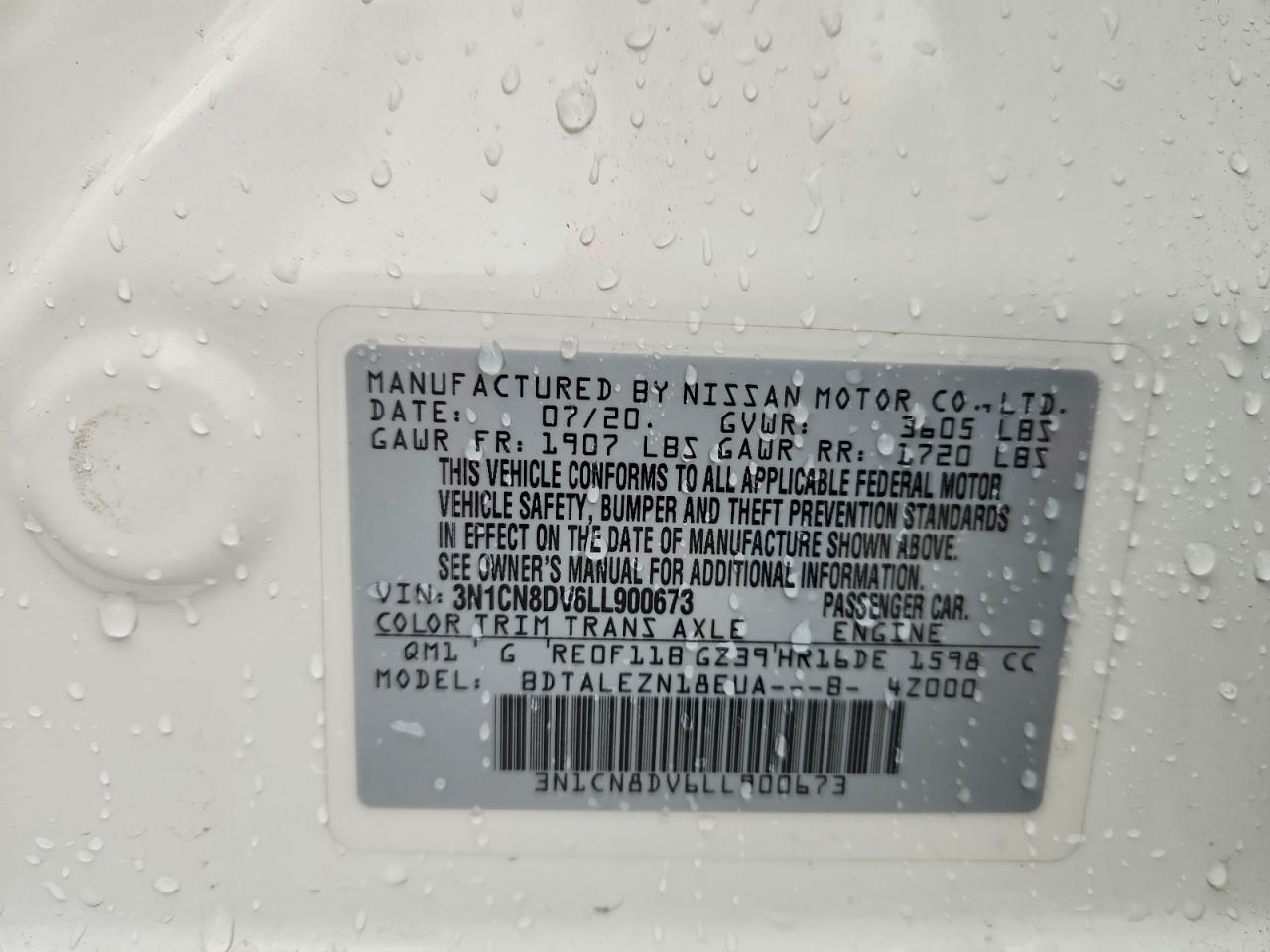2020 NISSAN VERSA S photo 12