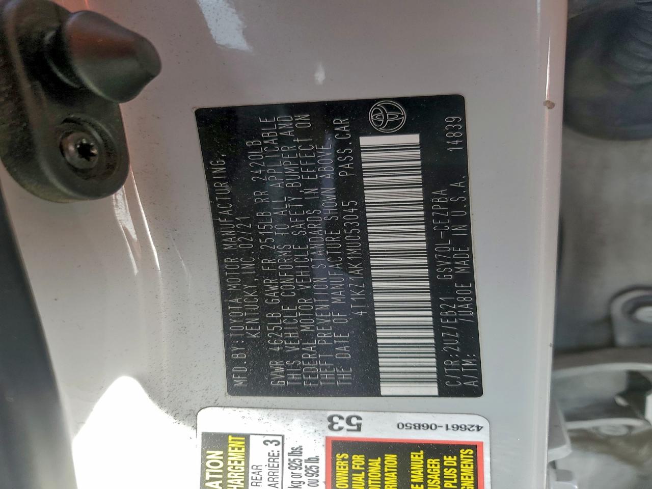 2021 TOYOTA CAMRY TRD photo 12