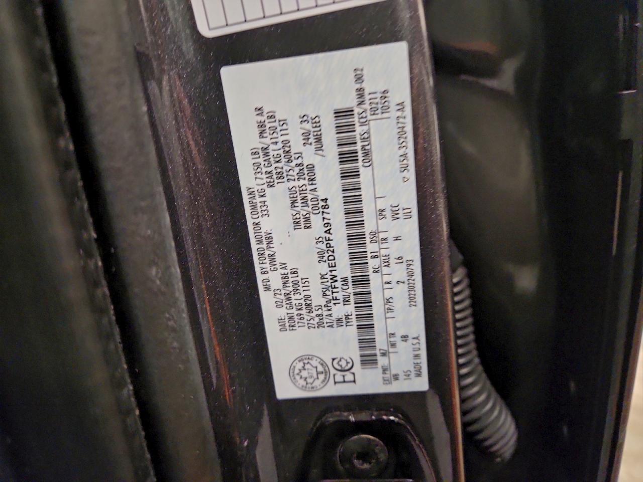 2023 FORD F150 SUPERCREW photo 12