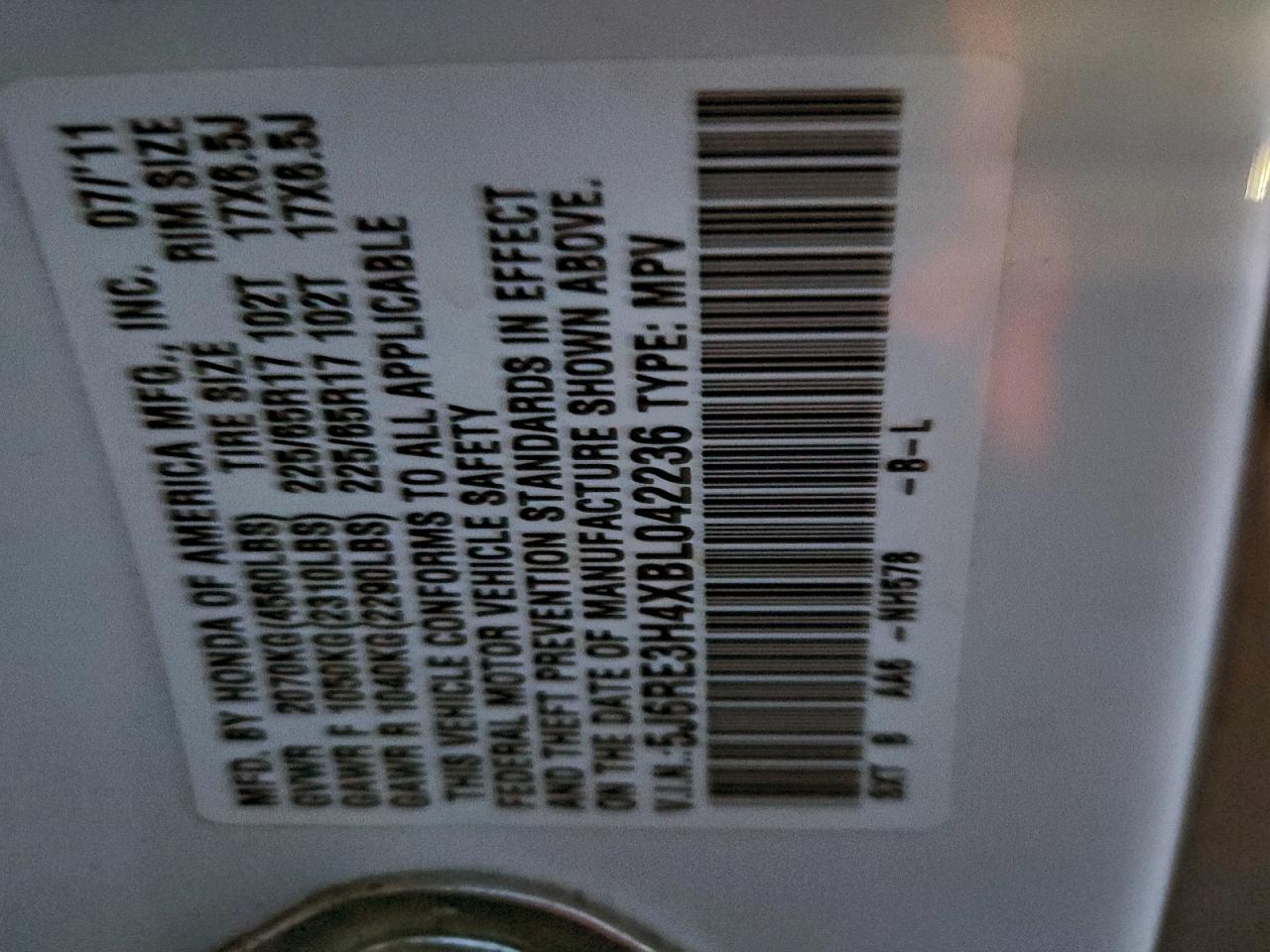 2011 HONDA CR-V SE photo 12