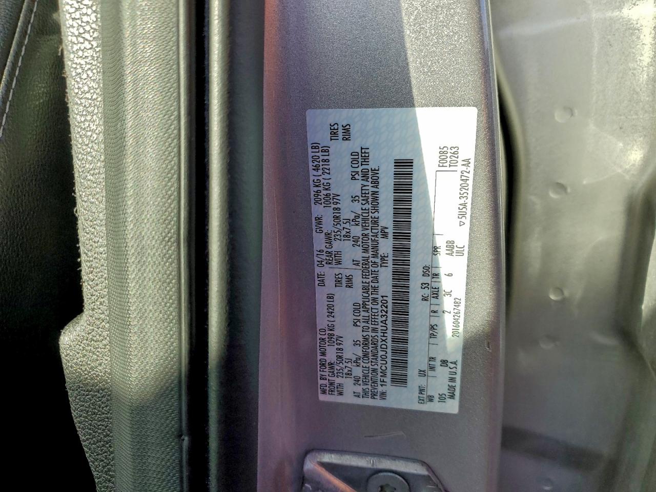 2017 FORD ESCAPE TITANIUM photo 12