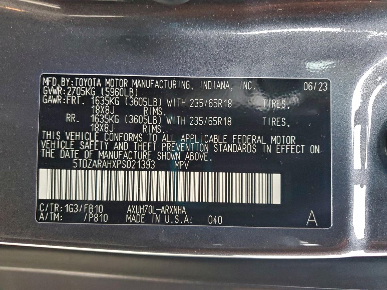 2023 TOYOTA HIGHLANDER HYBRID LE photo 13