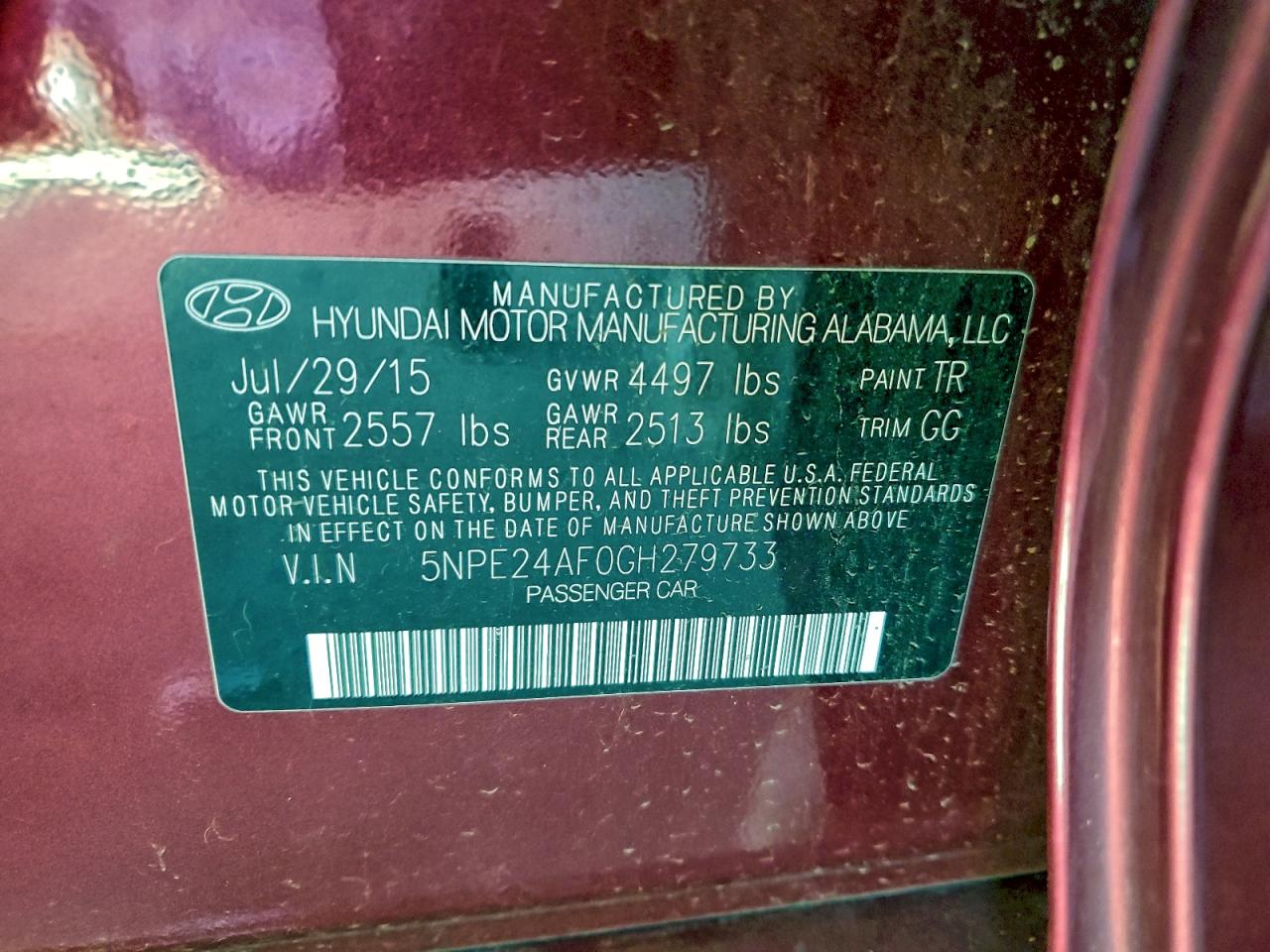 2016 HYUNDAI SONATA SE photo 12