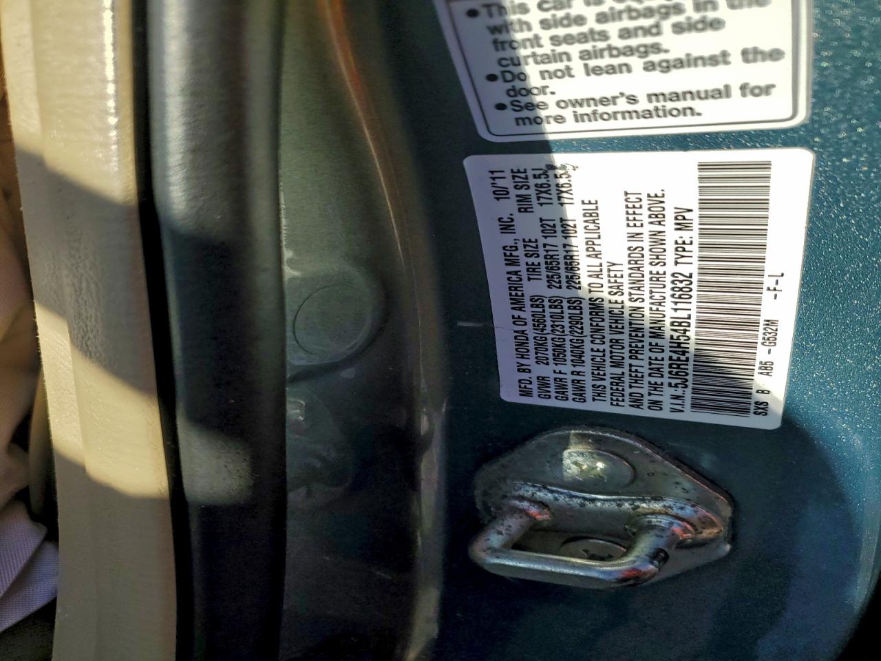 2011 HONDA CR-V EX photo 12