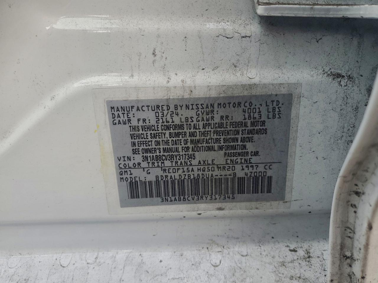 2024 NISSAN SENTRA SV photo 12